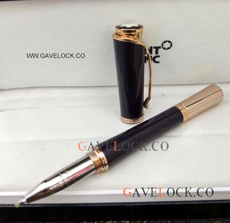 Fast Shipping Copy Montblanc Princesse Grace Rollerball Pen Purple and Rose Gold